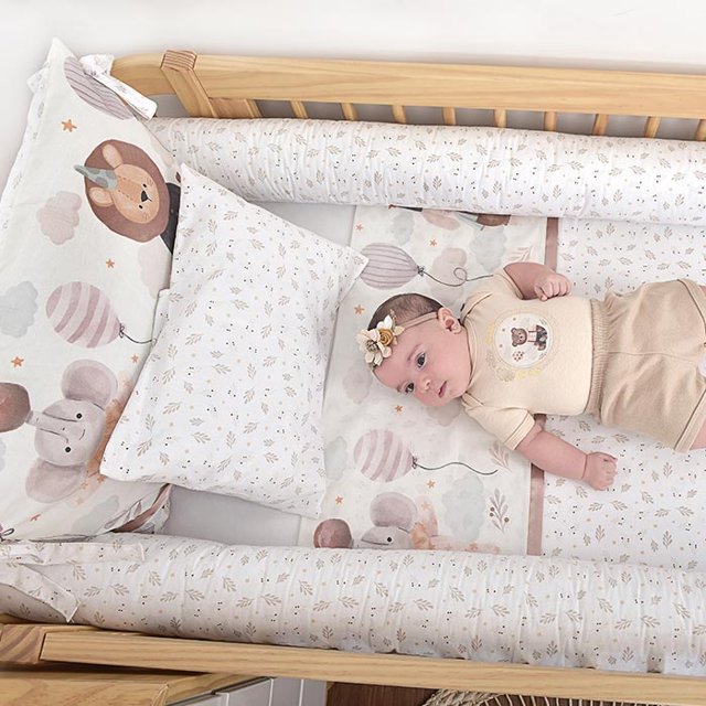 Kit Berço 10 pçs Muito Mimo Bege