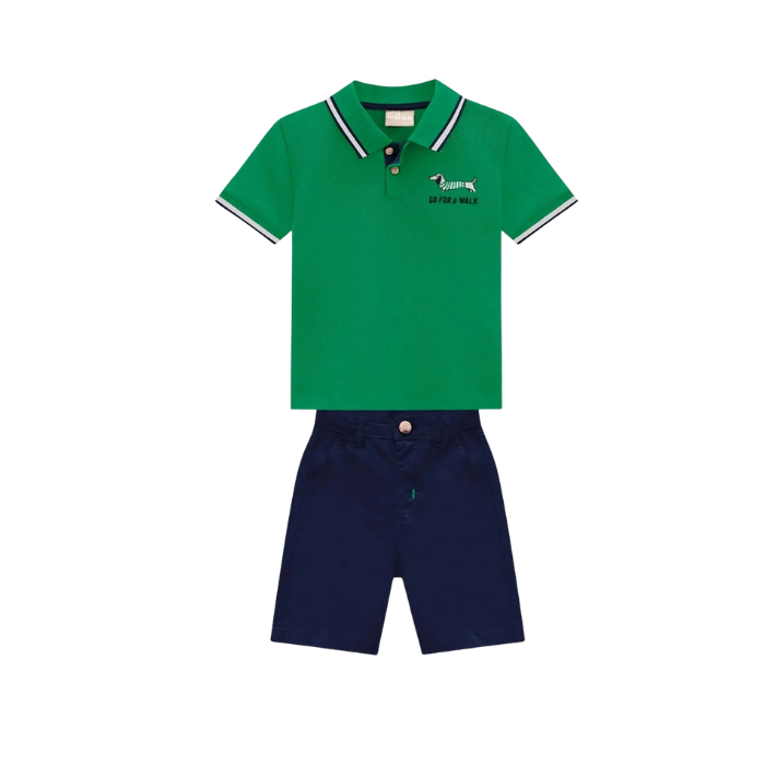 Conjunto Infantil Menino Milon Verde