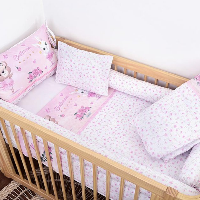 Kit Berço 10 pçs Muito Mimo Rosa