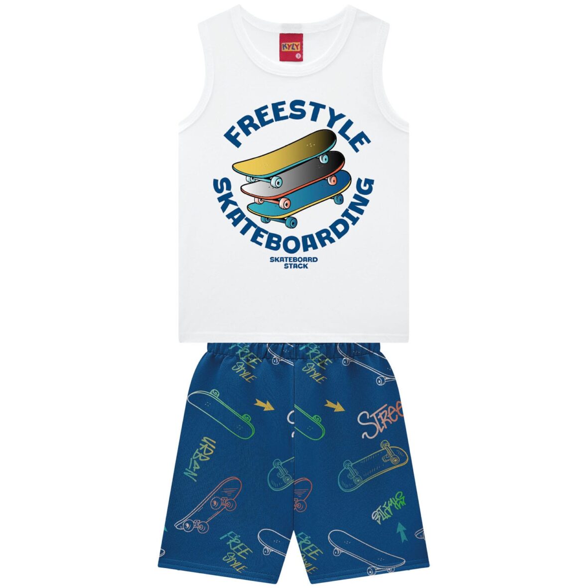 Conjunto Regata Estampa Skate – Kyly