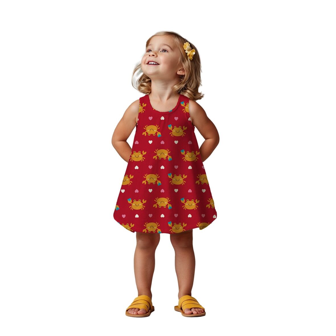 Vestido Estampa Caranguejo e Coração – Kyly