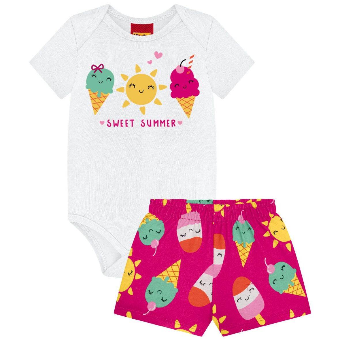 Conjunto De Bebê Body e Short – Kyly