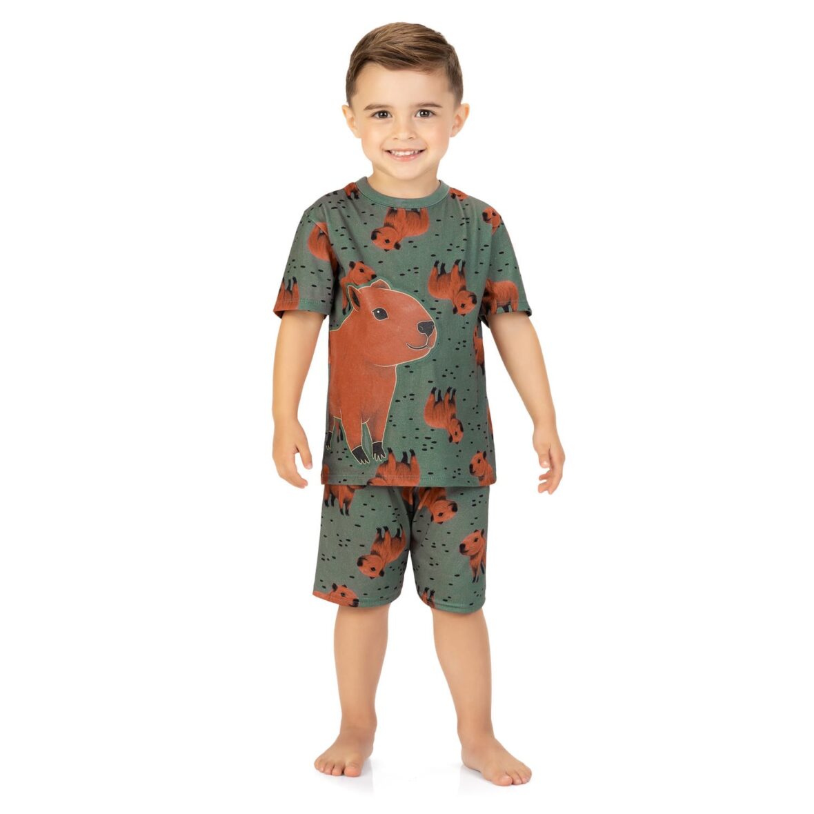 Pijama Brilha No Escuro Infantil Menino De Capivara – Kyly