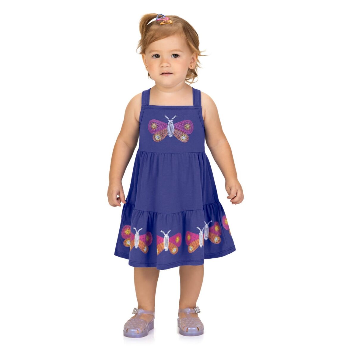 Vestido Infantil com Estampa de Borboletas – Kyly