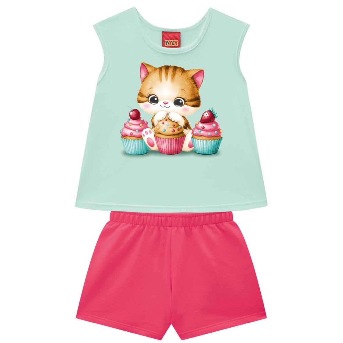 Conjunto Gatinho e Cupcake – Kyly