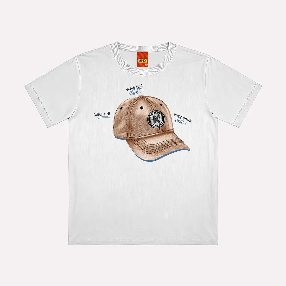 Camiseta Estampa de Boné – Kyly