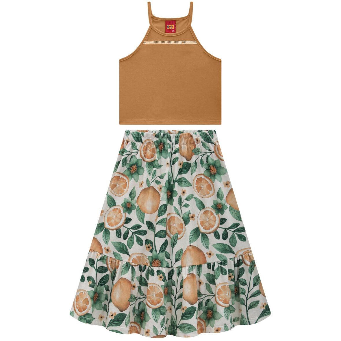 Conjunto Infantil Saia Limão Siciliano – Kyly