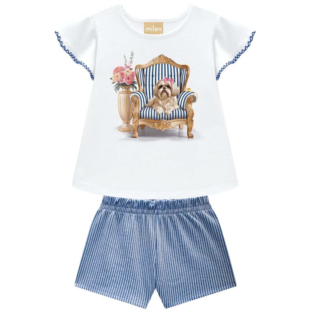 Conjunto Infantil Menina Cachorrinho – Milon